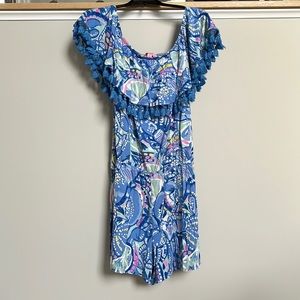 Lilly pulitzer small jumper romper blue pattern